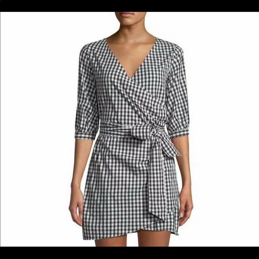Love Fire Black & White Gingham Dress, Size Medium